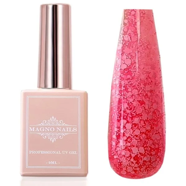 UV Gel - 5413 - Confetti Gel - Red Nägel Nagelgel Shellac Gellack Gel Lack Nails matte Pailetten snowflake